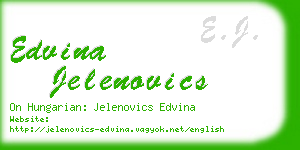 edvina jelenovics business card